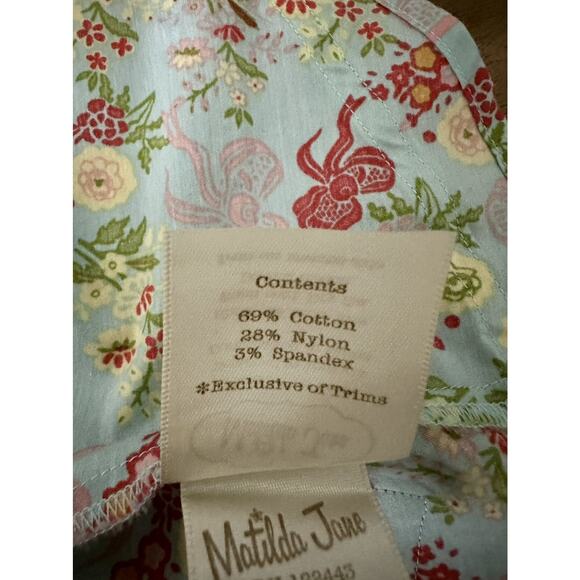 Matilda Jane Vintage Serendipity Blue Brown Floral Bowie Roundabout Halter Top 6 - Picture 9 of 10